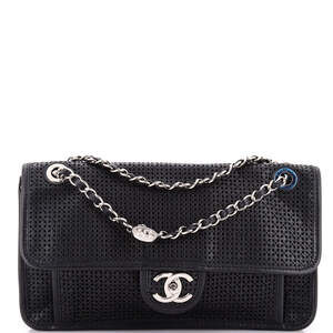Chanel Medium Up In The Air Flap Bag Perforated Leather